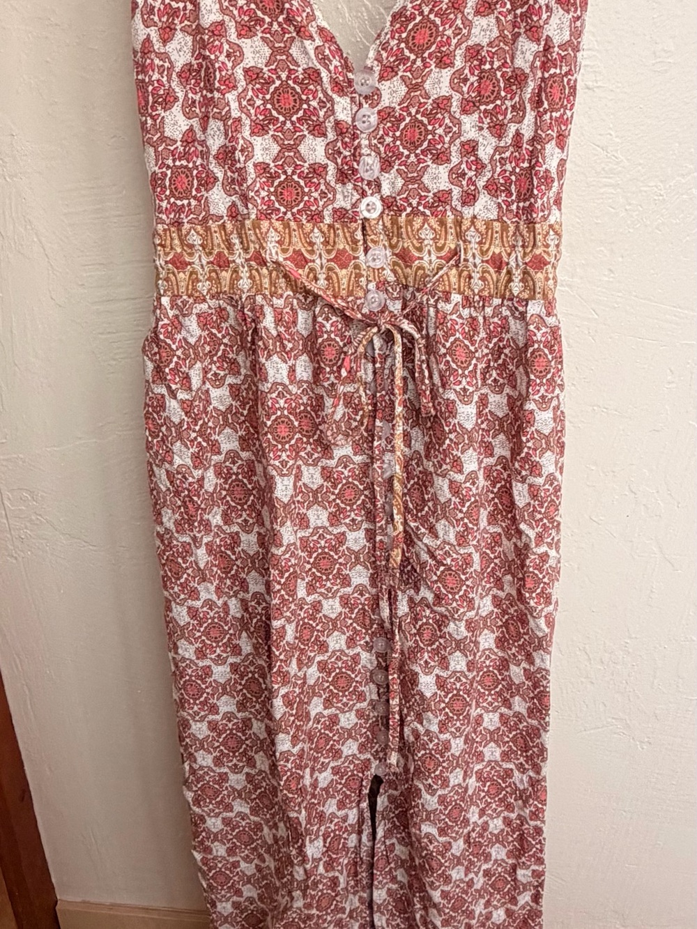 Boho Floral Tie-Waist Dress